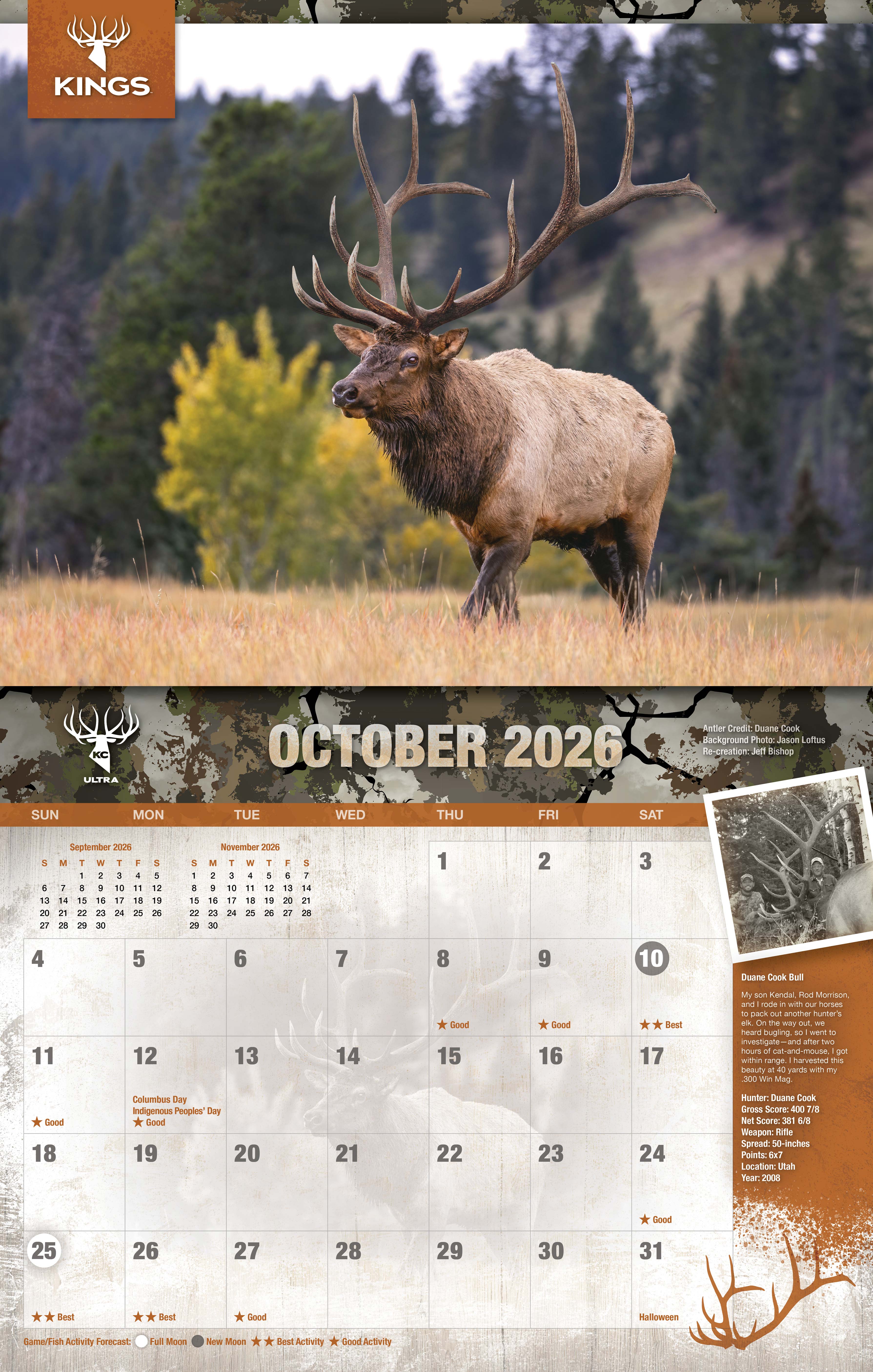 2026 Kings Bull Elk Calendar TWIN PACK - Image 2