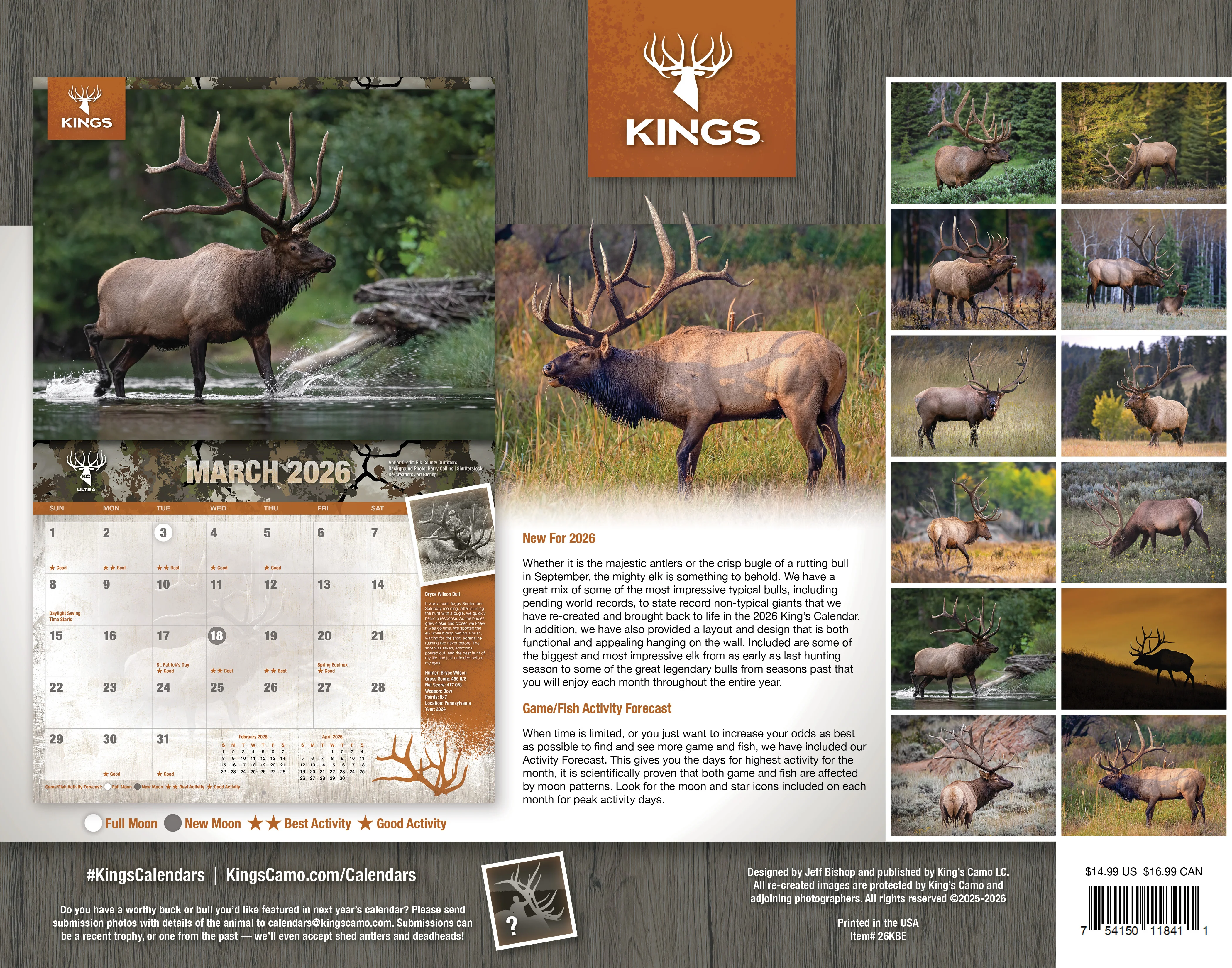 2026 Kings Bull Elk Calendar TWIN PACK - Image 3